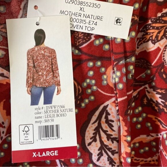 NWT Jessica Simpson Women's‎ Long-Sleeved Top Size XL - Picture 7 of 9